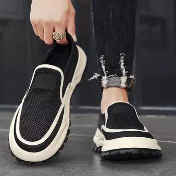 Летняя мужская обувь, новые старые пекинские тканевые туфли, дышащая сетчатая обувь для доски, универсальная мужская повседневная обувь с одной педалью, обувь Doudou 39