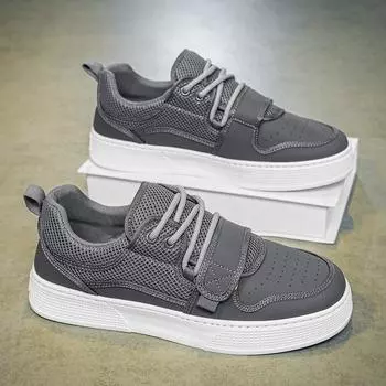 Летняя мужская обувь, повседневная, универсальная, сетчатая обувь, модная, трендовая, обувь для скейтбординга, мужская, нескользящая, износостойкая, спортивная обувь 39