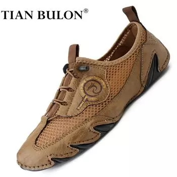 Летняя мужская обувь, повседневные мужские дышащие кроссовки, дышащая обувь для вождения, дизайнерские мужские мокасины, мокасины ручной работы, большие размеры 36-48 43
