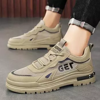 Летняя мужская обувь Рабочая обувь Сетчатая дышащая удобная обувь Мужская рабочая обувь Повседневная обувь для сёрфинга 39 чёрный