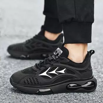 Летняя мужская обувь с дышащей сеткой, мужская трендовая универсальная спортивная обувь на платформе, повседневная мужская обувь для бега для папы 39