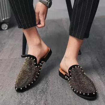 Летняя мужская обувь Willow Nail, модная обувь для ночных клубов и вечеринок, полуботинки, мужские мокасины 47 из кожи, дышащие, повседневные мокасины 38 жёлтый