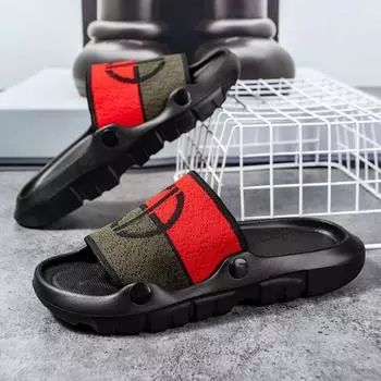 Летняя мужская одежда для иностранных товаров, универсальная, новая, для дома и отдыха, мягкая подошва, мужские односложные пляжные тапочки 39