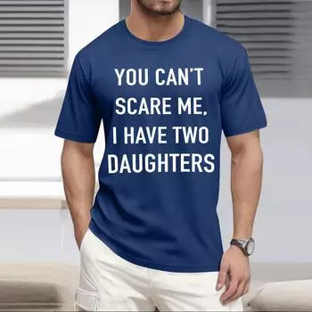 Летняя мужская популярная футболка с круглым вырезом и коротким рукавом с принтом XL синий