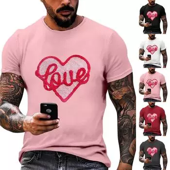 Летняя мужская популярная футболка с круглым вырезом и коротким рукавом с принтом XXL чёрный