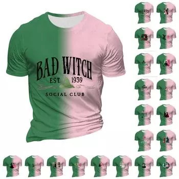 Летняя мужская популярная футболка с круглым вырезом и коротким рукавом с принтом XXL коричневый