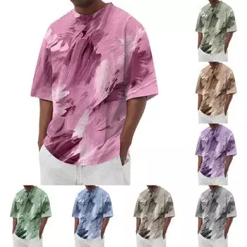 Летняя мужская популярная футболка с круглым вырезом и коротким рукавом с принтом XXXL