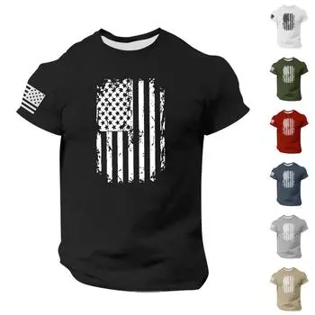 Летняя мужская популярная футболка с круглым вырезом и коротким рукавом с принтом XL