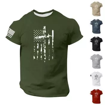 Летняя мужская популярная футболка с круглым вырезом и коротким рукавом с принтом XXXL