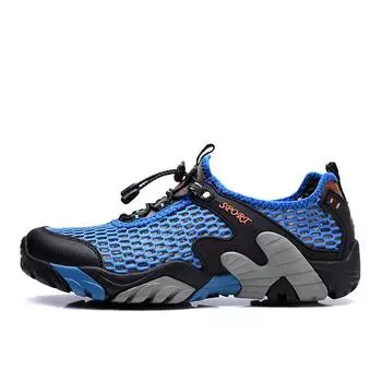 Летняя мужская повседневная обувь большого размера для улицы, мужская спортивная дышащая сетчатая обувь, нескользящая обувь для пеших прогулок на открытом воздухе, сетчатая обувь 38