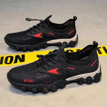 Летняя мужская повседневная обувь для улицы, дышащая сетчатая противоскользящая обувь 39-46 39 синий