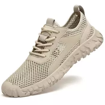 Летняя мужская повседневная обувь с дышащей сеткой, мужские лоферы, уличная прогулочная обувь, мокасины, мужская обувь 38 хаки