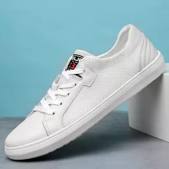 Летняя мужская повседневная обувь с вырезами, удобная дышащая деловая обувь из натуральной кожи, высокое качество, мужские кроссовки Hombre 37 чёрный