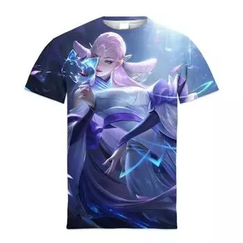 Летняя мужская повседневная рубашка с коротким рукавом Hero 3D с цифровым принтом S