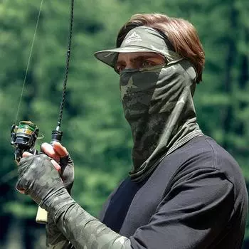 Летняя мужская шапка-балаклава, камуфляжная, быстросохнущая, дышащая шапка для рыбалки, крышка для лица для верховой езды, солнцезащитная шляпа, бейсбольная кепка с пустым верхом