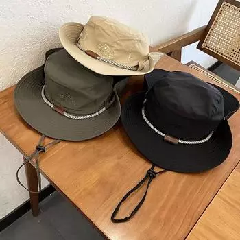 Летняя мужская солнцезащитная кепка, водонепроницаемая, быстросохнущая, дышащая, с широкими полями, с защитой от ультрафиолета, регулируемая, для рыбалки, пешего туризма, рыбацкие шапки China