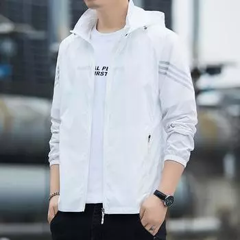 Летняя мужская солнцезащитная одежда Мужская UPF50+ Anti-UV Защита от солнца Ice Silk Солнцезащитная одежда Мужское тонкое пальто Быстросохнущее 3XL серый