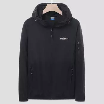 Летняя мужская солнцезащитная одежда, свободная тонкая куртка, защита от ультрафиолета, рыболовная солнцезащитная одежда, куртка Ice Silk M серый