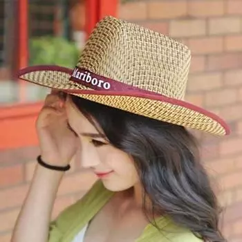 Летняя мужская соломенная шляпа козырек кепка панама шляпа повседневная фетровая шляпа женская/женская красный