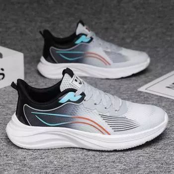 Летняя мужская спортивная обувь 2024 года, новые дышащие сетчатые туфли из рыбьего шелка, сверхлегкие и универсальные повседневные туфли, кроссовки для бега для студентов 39