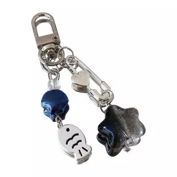 Летняя необходимая цепочка для телефона с элементами морской звезды и ракушки, украшение для телефона, идеально подходящее для модных молодых леди чёрный