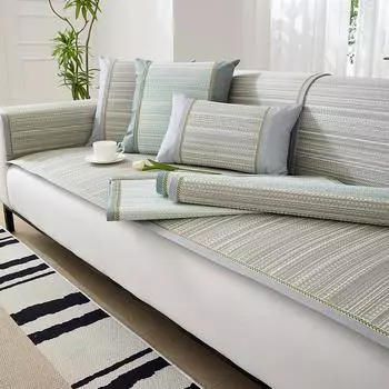 Летняя нескользящая подушка для дивана, современная, простая, ветро-прохладная, пыленепроницаемая подушка для сиденья, полотенце для спинки, чехол для дивана, ткань 60*60cm