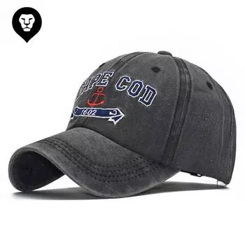 Летняя новая бейсболка из чистого хлопка, сшитая из старой потертой ткани, с объемной трехмерной вышивкой, регулируемая шляпа от солнца Adjustable