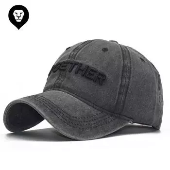 Летняя новая бейсболка из чистого хлопка, сшитая из старой потертой ткани, с объемной трехмерной вышивкой, регулируемая шляпа от солнца Adjustable