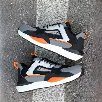 Летняя новая дышащая обувь мужская для отдыха на открытом воздухе легкая прогулочная спортивная обувь защитные ботинки устойчивые к проколам стальные остроносые туфли 36 чёрный