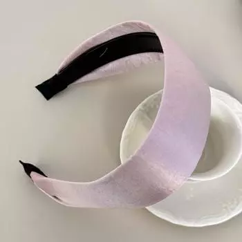Летняя новая глянцевая атласная повязка на голову с широким краем, нишевый стиль для повседневной носки, универсальная повязка на голову, высококлассная, нежная, новинка