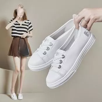 Летняя новая корейская версия белых туфель уличная фотография доска обувь для студенток дышащий спорт и отдых 35 серебряный