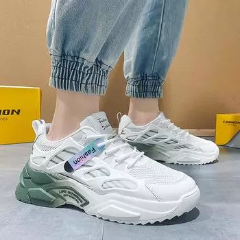 Летняя новая модная мужская спортивная обувь для бега на открытом воздухе с дышащей сеткой, баскетбольная обувь для бега, уличная трендовая мужская обувь, увеличивающая рост 42