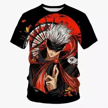 Летняя новая модная тенденция аниме 3D-принт футболка с принтом нейтральная мода Harajuku аниме повседневный удобный топ с короткими рукавами S