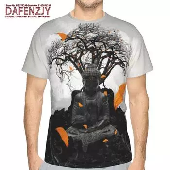 Летняя новая мужская повседневная футболка с коротким рукавом Shakyamuni, футболка премиум-класса для улицы и отдыха на открытом воздухе S красный