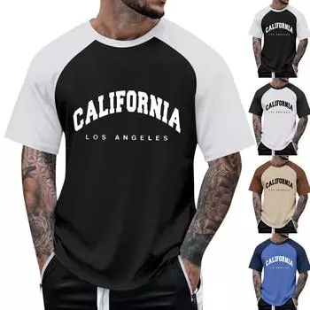 Летняя новая мужская повседневная повседневная рубашка реглан с коротким рукавом и универсальной нижней рубашкой XXXXL чёрный