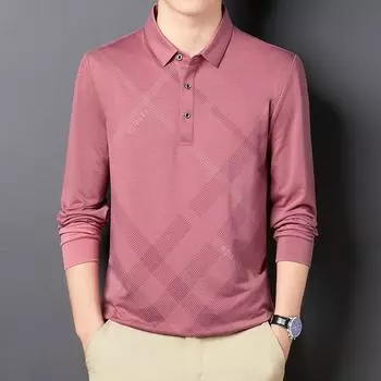Летняя новая мужская рубашка поло с короткими рукавами и лацканами для молодых и средних лет, тонкий модный полосатый топ M