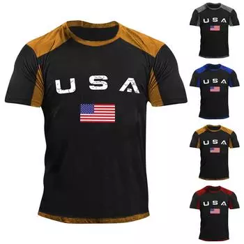 Летняя новая мужская рубашка реглан с коротким рукавом, независимый дневной принт, повседневная рубашка с верхом и низом L оранжевый