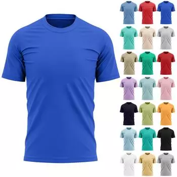 Летняя новая мужская свободная пластина с круглым вырезом и коротким рукавом, большая модная повседневная спортивная футболка L бежевый