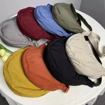 Летняя новая нейлоновая водонепроницаемая универсальная сумка-мессенджер, сумка-пельмень для мужчин и женщин, многоцветные высококачественные сумки через плечо чёрный