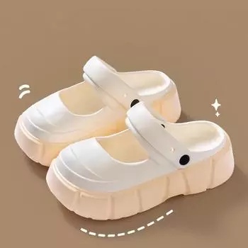 Летняя новая обувь Cave для женщин, модная обувь EVA Anti Slip для пляжа, для улицы, дома, плоские сандалии Clogs, женская обувь для сада 35-36