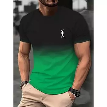 Летняя новая однотонная свободная быстросохнущая футболка с короткими рукавами S