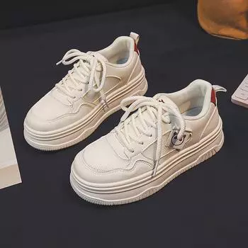 Летняя новая платформа повышенная легкая обувь сетчатая дышащая универсальная сетчатая поверхность обувь студенческая повседневная обувь обувь для сноубординга 35 красный