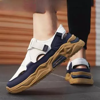 Летняя новая повседневная обувь универсальные дышащие сандалии на толстой подошве прочные спортивные туфли 39