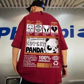 Летняя новая повседневная свободная футболка с короткими рукавами, мужская модная свободная футболка с принтом, большой размер 8XL, хип-хоп, парная одежда, короткий рукав, хлопковый топ 2XS