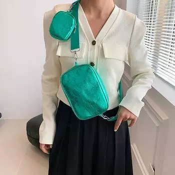 Летняя новая яркая и модная подвесная сумка через плечо с индивидуальным дизайном, модная фактура, женская, наплечная, портативная, маленькая