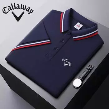 Летняя новая рубашка поло Callaway Ice Ion Fiber с вышивкой и воротником-поло для отвода влаги и пота L