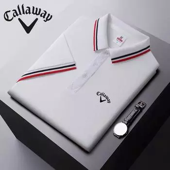 Летняя новая рубашка поло Callaway Ice Ion Fiber с вышивкой и воротником-поло для отвода влаги и пота L