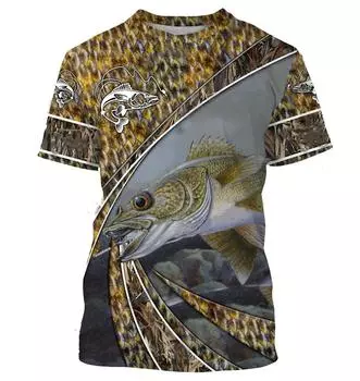 Летняя новая рыболовная футболка с индивидуальным именем и 3D-печатью, мужская модная футболка, летняя повседневная футболка унисекс с коротким рукавом S