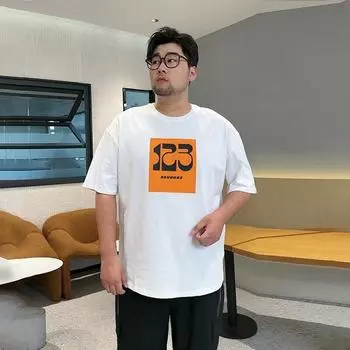 Летняя новая свободная повседневная футболка с круглым вырезом, простая печать, прилив, модная, из плотного хлопка, с короткими рукавами, мужская тенденция M