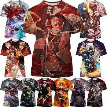 Летняя новая тенденция, модная футболка с принтом аниме, мужская футболка с короткими рукавами и 3D принтом в стиле Харадзюку, уличные топы для косплея M белый